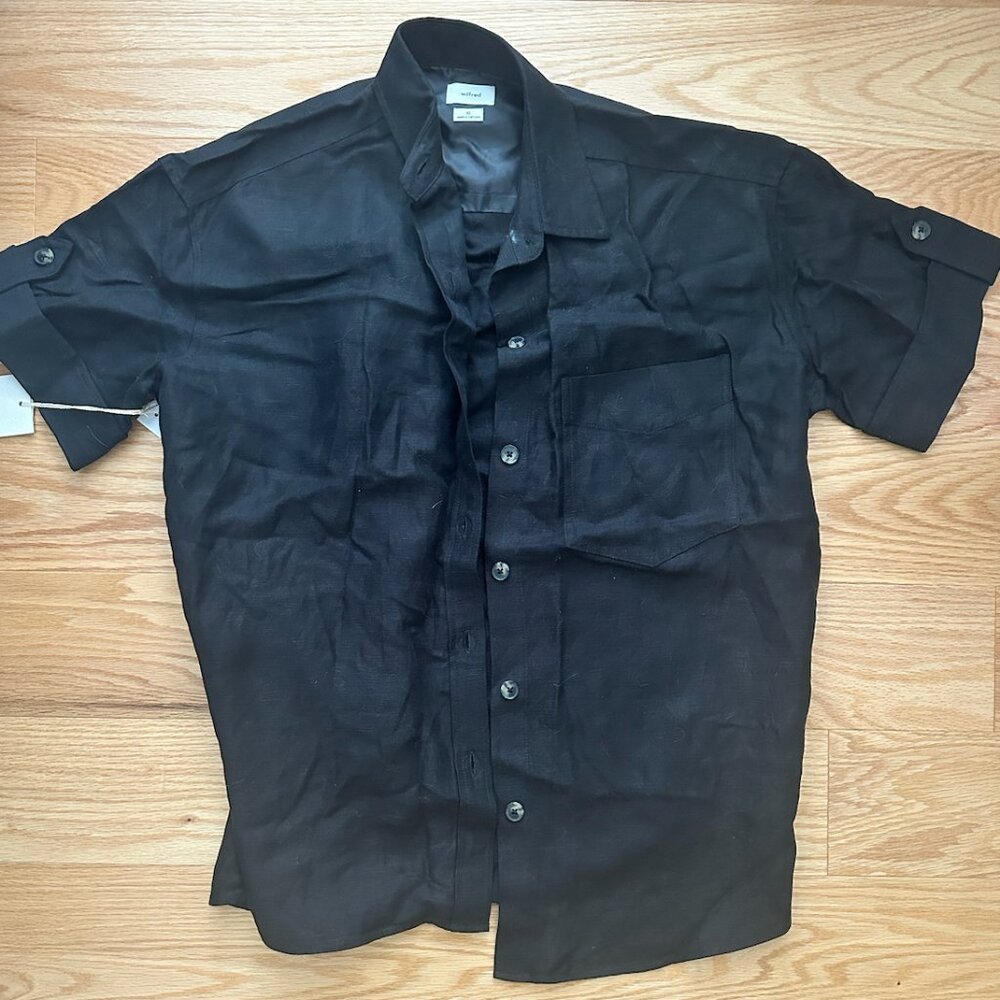 Aritzia Wilfred Era Linen Oversized Shirt